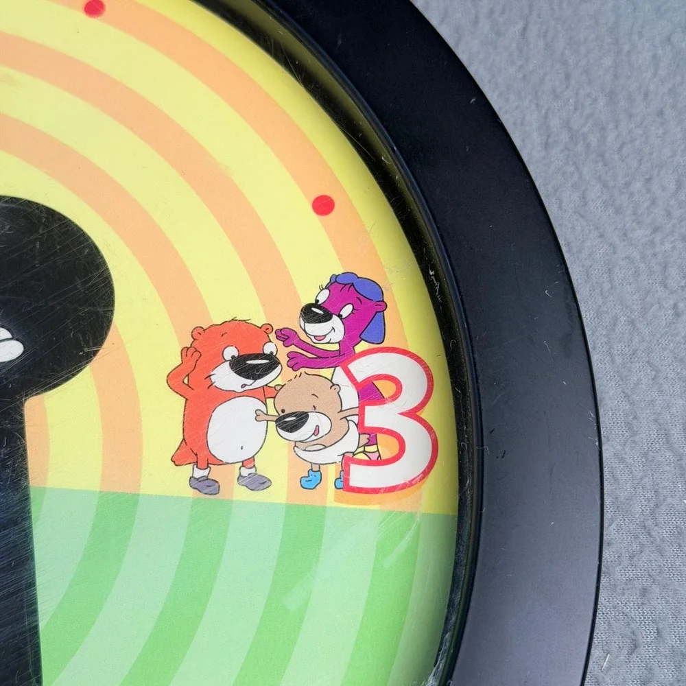 Disney Channel Vintage Wall Clock Mickey Mouse PB&J Otter Tinker Bell 10.5 Inch